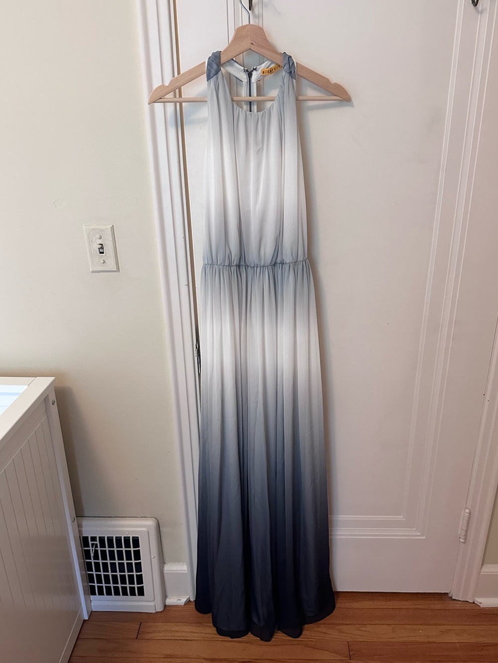 Alice + Olivia Ombré Halter Maxi Dress - Blue Gradient